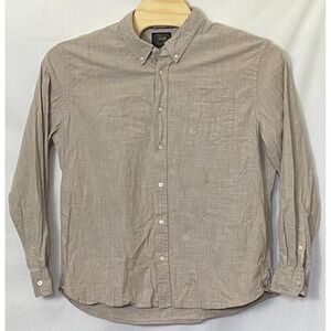 Jachs New York Mens Heritage Chambray Shirt XL Khaki Tan Long Sleeve‎ Workshirt